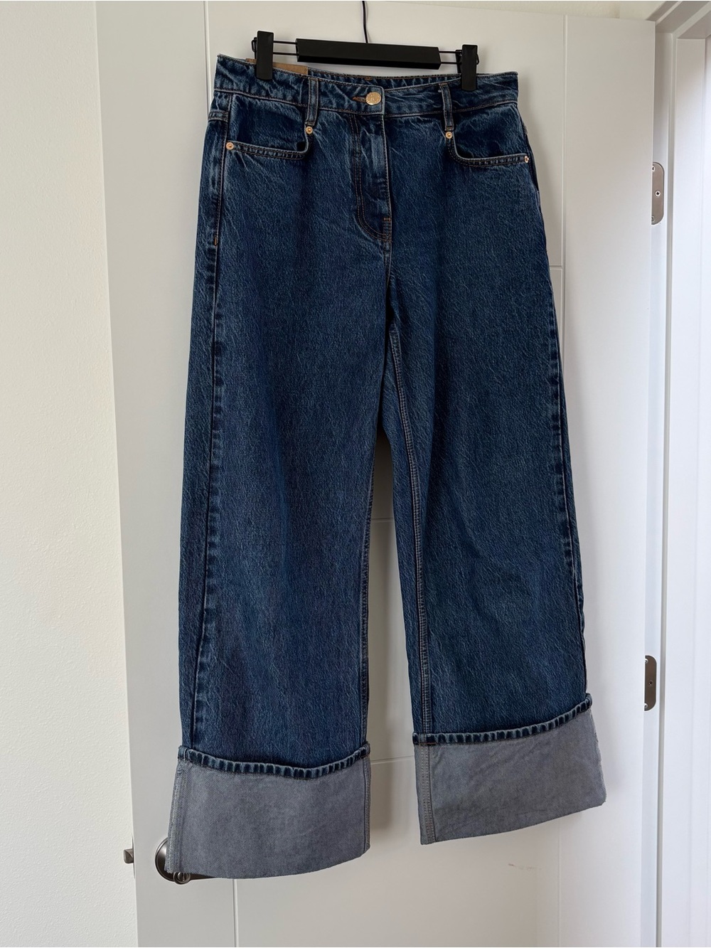 FARM RIO Wide-Leg Cuffed Women's Jeans